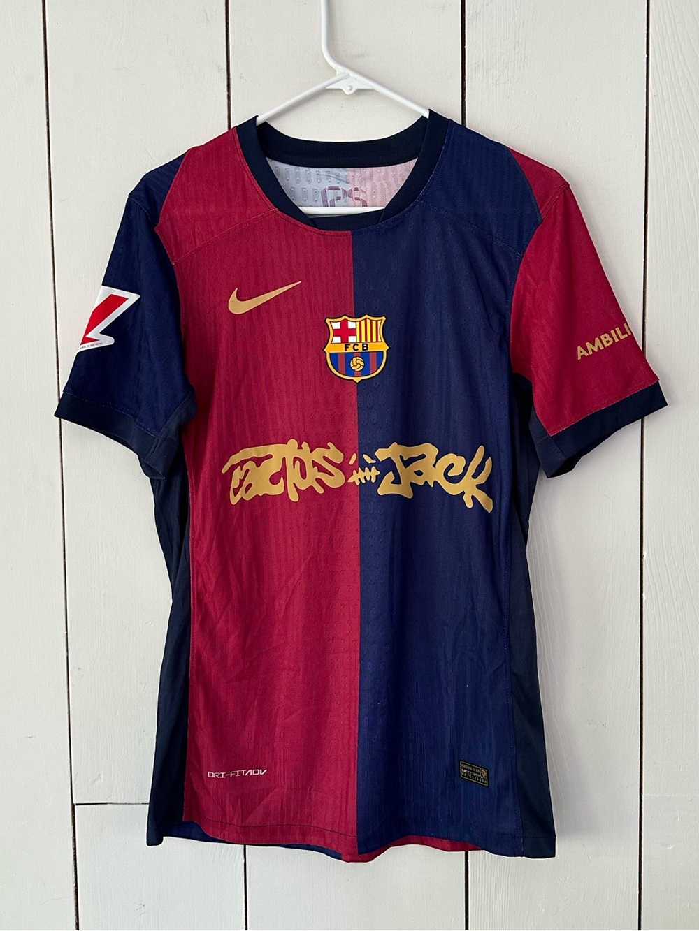 Barcelona Lamine Yamal Cactus Jack Collab Soccer Jersey Sz S NWOT